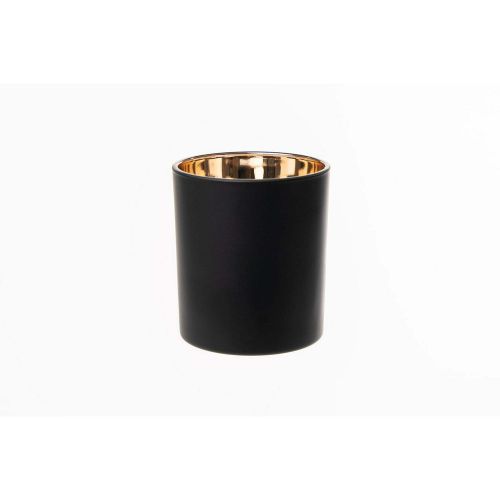 EOTW Candle Supply 10 oz. 12 Pack Empty Luxury Matte Black Copper Gold Reflective Jars for Candle Making.