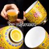 2.5 oz Red Handmade Enamel Painted Porcelain Kungfu Teacup Chinese Tea Cup Wine Cup