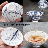 1.3 oz Handmade Chinese Kungfu Teacups Japanese Sake Cup Ceramic Rooster Mini Wine Cup, 4 Pcs