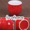 2 Pcs 3.4 oz Chinese Porcelain Teacup Red Kongfu Tea Cups Chinese Wedding Wine Cup
