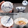 1.3 oz Chinese Ceramic Cups Set Lotus Kung Fu Teacups Handcrafted Porcelain Wine Cup Set, 4 Pcs